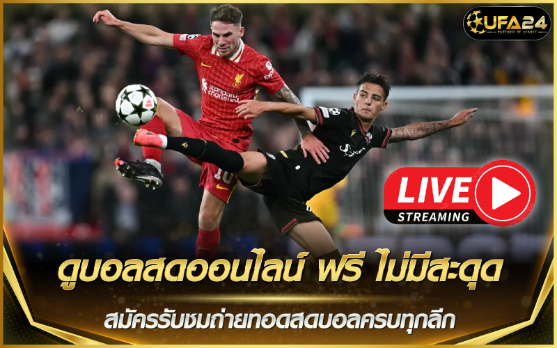 ดูบอลสดออนไลน์ ฟรี ไม่มีสะดุด สมัครรับชมถ่ายทอดสดบอลครบทุกลีก