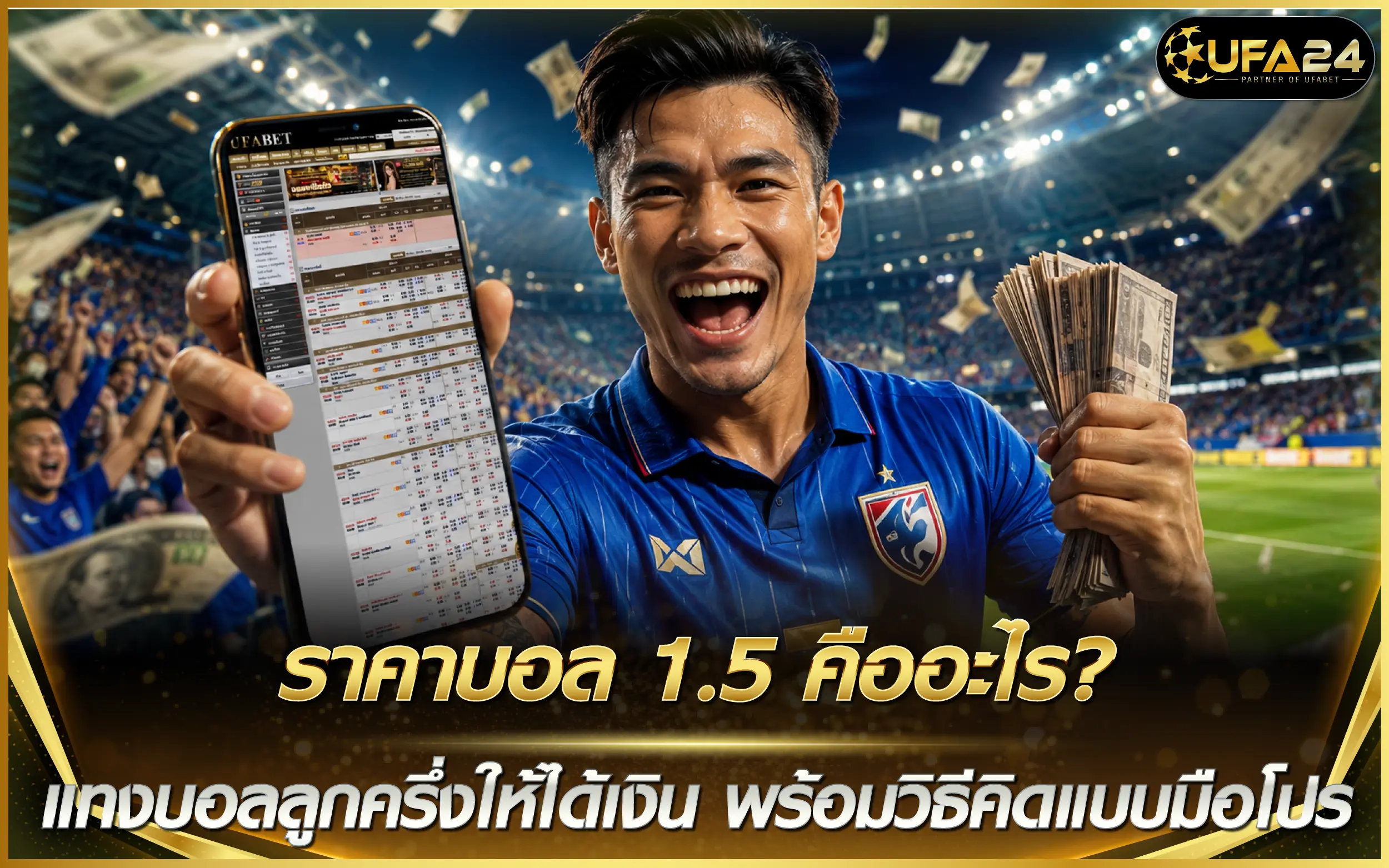 ราคาบอล 1.5 คืออะไร? แทงบอลลูกครึ่งให้ได้เงิน พร้อมวิธีคิดแบบมือโปร